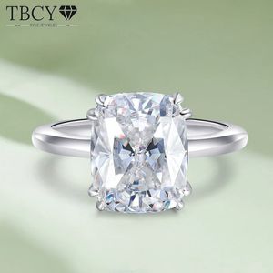 TBCYD 4CT bague coupe coussin pour femmes 925 en argent Sterling bague de fiançailles Solitaire Pass diamant Test GRA 240402