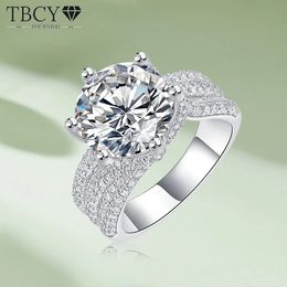 TBCYD 5CT D couleur diamant Solitaire bague pour femmes GRA 925 en argent Sterling de luxe bande de mariage fête bijoux fins 240402