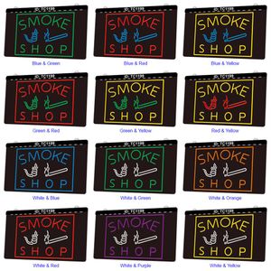 TC1199 Smoke Shop Light Sign Gravure 3D bicolore2345