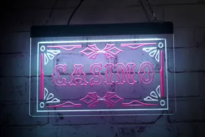 TC1224 LED Strip Lights Sign Casino Game Room Gravure 3D Double Couleur Free Design Vente en gros au détail