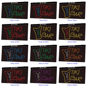 TC1407 De Tiki Barlight Sign Dual Color 3D Gravure