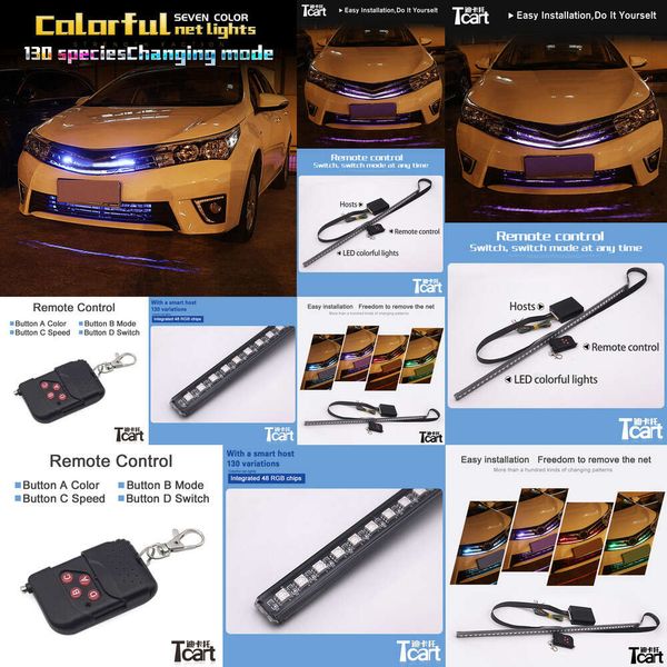 TCACT Car Decorative Strip RGB LED Knight Rider Rider Lights avec télécommande pour Toyota Corolla 2014 2015 2016