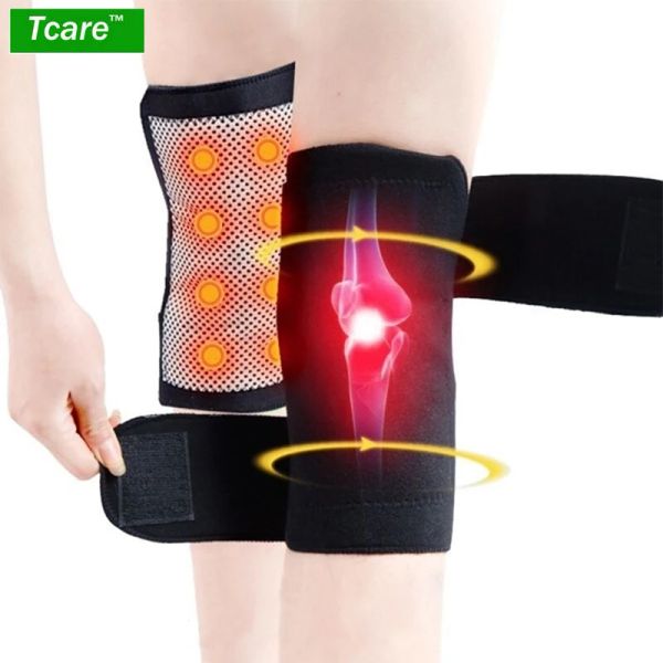 TCARE Turmalina Modas de rodilla auto calefacción Soporte 8 Terapia magnética Almohadilla de rodilla Alivio Artritis de rodilla Mangas de masaje