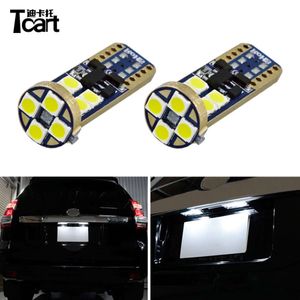 Bulbes de voiture TCART 2PCS pour Nissan Sentra B17 Accessoires de voiture 2012 2015 2018 LED Plaque d'immatriculation Lights