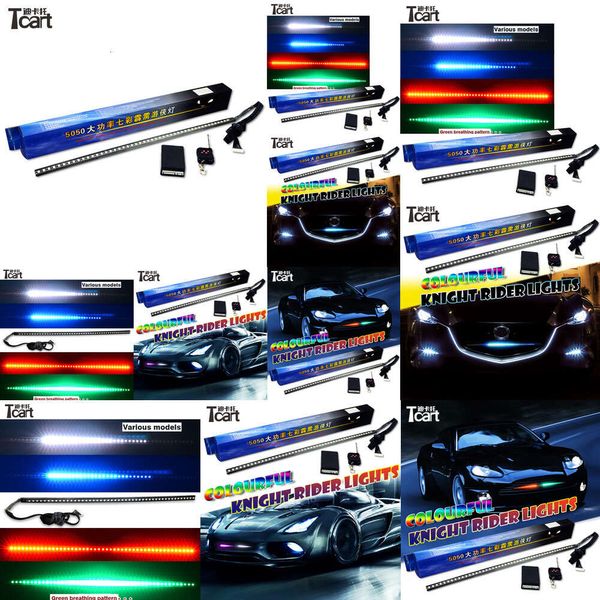 Tcart Auto LED Strip Scan Knight Rider LED LED STROBE con control remoto para Mini Cooper 2001-2006 Accesorios de automóviles Coche