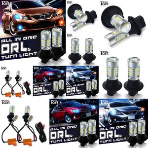 TCART pour Chevrolet Captiva Drl Car Light Py21W S25 BAU15S 1156 LED Front Turnls Drl Drl tout en un