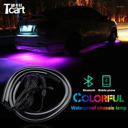 Lumières intérieures extérieures Tcart pour Infiniti FX37 FX 50 90/120 cm bande de voiture RGB LED étanche sous le système de soubassement de lueur néon Light1