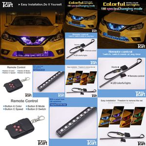 TCART LED RGB RANGER 147 Modèle pour Nissan Sentra B17 2012 2018 LED 56cm Strip Knight Rider Lights avec télécommande