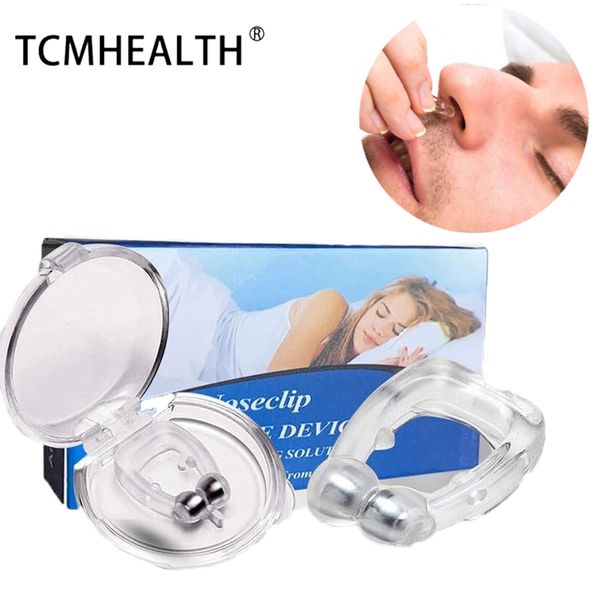 TCMHEALTH Ronflement Cessation Silicone Pince-Nez Magnétique Anti Ronflement Bouchon Ronflement Silencieux Soins de Santé Dispositifs D'aide Au Sommeil