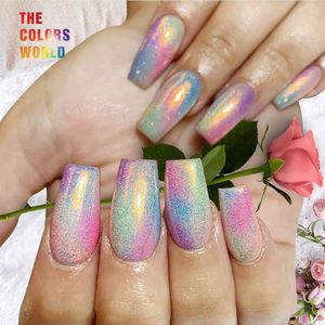 TCR6321R iriserende regenboog witte kleur met kleurrijke zeshoek vorm glitter nail art decoratie gezicht schilderen henna tumbler