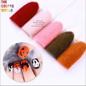 TCST-055 Fluweelpoeder Villus 3D Fuzzy Massaal Poeder Nylon Voor Nagels Decoratie Nail Art Glitter Fluweel Massaal Poeder 240220