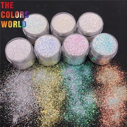 TCT158 Colores de arco irises de iridescente Hexagon 04 mm Polvo Colorido Glitter Arte de uñas Decoración de gel Manual de maquillaje Diy 240509