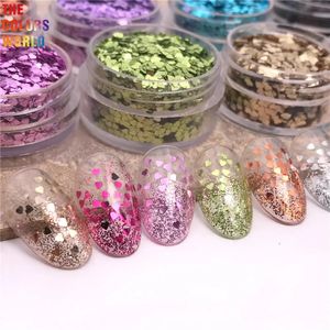 TCT885 Love Heart Nails Pinter Sequin 1mm la plus petite taille de la Saint-Valentin Gel Polish Pailtte MANICURE ACCESSOIRES 240509