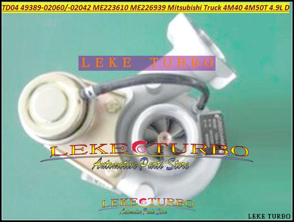 Turbocompresseur TD04 TD04-4 49389-02060 49389-02042 ME223610 ME226939, pour camion Mitsubishi 4M50 4M50T 4,9l, refroidi à l'huile Diesel