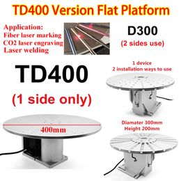 TD400 Fiber Laser Rond Wiel Roterende As 400mm Diameter D300 Carving Graveren Markeermachine Gebruik voor Pen Soldeer Tip 2 Zijden