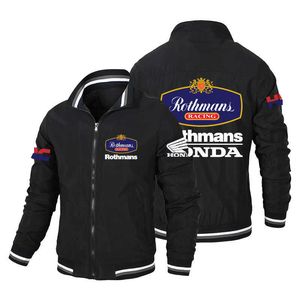 Td8y 2023 Chaquetas de moda para hombre de Fórmula Uno Escudo F1 Racing Team Rothmans Mujeres a prueba de viento de gran tamaño 2d Impresión Moto Soort Rainy Motocicleta japonesa