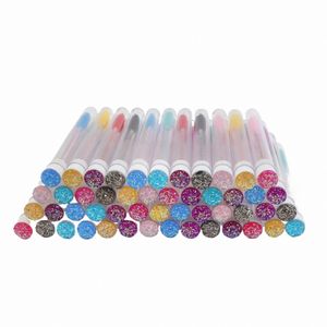 Tdance Crystal 50 Pcs / Pack Tube de brosse réutilisable de haute qualité Diamd Poignée Mascara Baguette jetable Eyel Extensi Outil de maquillage Q5qP #