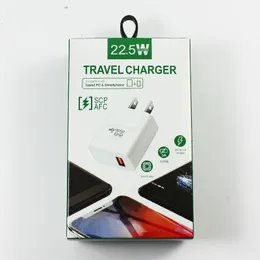 TE-009 22.5W Fast Carger USB Wall QC3.0 Phone Charger T47 Viajar Teléfono móvil Adaptador de escritorio Cargadores rápidos