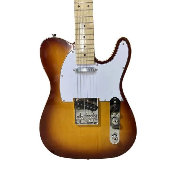 Guitare électrique Te le, touche en érable, couleur Sunburst Vintage, corps en acajou, guitare à 6 cordes, guitare classique