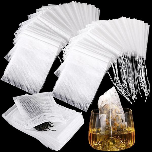 Sachet de thé pour sachets de filtre à thé en vrac Sachets de thé vides jetables pour thé en vrac avec cordon de serrage en gros LX6006