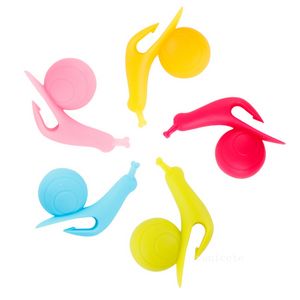 Clips colgantes para bolsas de té Etiqueta de vidrio de caracol de silicona Soporte para bolsas de té Accesorios para infusores de té Novedad Hogares T2I52547