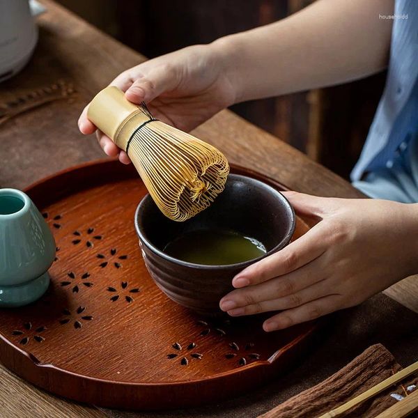 Pinceles para té, 1 Uds., ceremonia japonesa, bambú, práctico batidor de polvo, cepillo verde para café, herramienta para amoladora