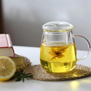 Tasses à thé 1 pc tasse en verre de haute qualité avec couvercle et passoire parfaite pour le brassage liquide de Noël 638 ml (21,31 oz)