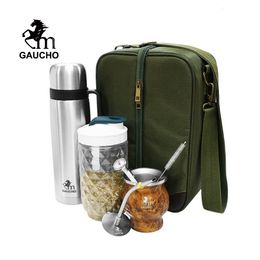 Theekopjes 1 SetLot Gaucho Yerba Mate Reissets is handig voor het laden van roestvrijstalen thermoskan Kalebassen Bombilla Stroblikje 230901