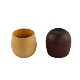 Tazas de té 1 Uds taza de té de madera gran barriga taza de madera hecha a mano cerveza café leche agua cocina Bar Drinkware para