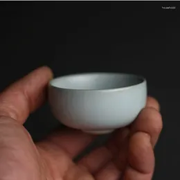 Tazas de té 55ml ru porcelana pequeña taza zen redonda puede levantar el horno