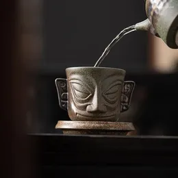 Tasses à thé en Bronze émaillé, Style Antique, tasse en céramique, maître chinois Zen, accessoires de cérémonie zd662