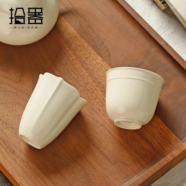 Tazas de té Glaze Glaze Anfitrión de la copa de cerámica Single Smitle Personal Ceremony Construye A Build a