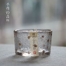Tasses à thé faites à la main japonaise martelée verre à vin étranger whisky maison créative bière cristal Kongfu tasse 50 ml 230901