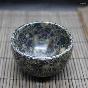 Tasses à thé jade tasse tasse de santé magnétique gongfu cuaware natural stone prune fleur jades bol cérémonie chinoise
