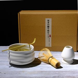 Tasses à thé Matcha japonais Set Safe Bamboo Fouet Cuillère à thé Ensembles Intérieur Magasin de boissons Outils de préparation de thé Accessoires Cadeaux d'anniversaire Accueil 230901