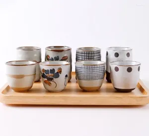 Theekopjes Japanse stijl keramische soep cup grove aardewerk hand geschilderd rooster patroon theekopjes creatief retro wijn kantoor drinkware
