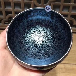 Tasses à thé jianzhan chinois compétence traditionnelle Tenmoku Bowl Sky Eye Drinkware Matcha Chawan Huile Ustensiles japonais faits à la main