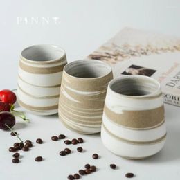 Tazas de té pinny 400ml japonesa de café japonesa cerámica sosteniendo tazas de té jingdezhen taza pigmentada personalizada