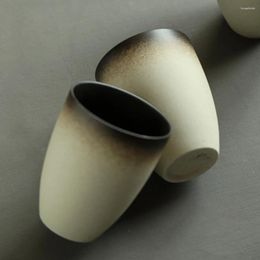 Tasses à thé Pinny Ceramic Grated Gradient Japane Style Coffee Milk Milk Retro Hand Holding Tasses