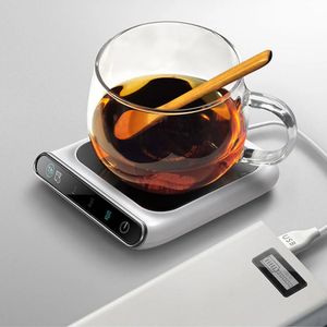 Tasses à thé Portable USB Smart tasse à café plus chaud tapis chauffant boisson électrique bureau caboteur lait 231205