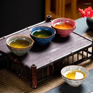 Tasses à thé boîte d'échantillon ensemble en céramique domestique bol Kung quatre tasse cadeau Fu saisons maître le