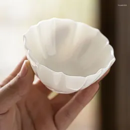 Tazas de té jade jade copa de porcelana blanca set de cerámica anfitrión suministros de arte único al por mayor de cocina de té barra de comedor