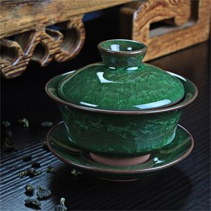 Tazas de té TANGPIN, juegos de té y café, tetera de cerámica con grietas de hielo, taza gaiwan kung fu chino 230808