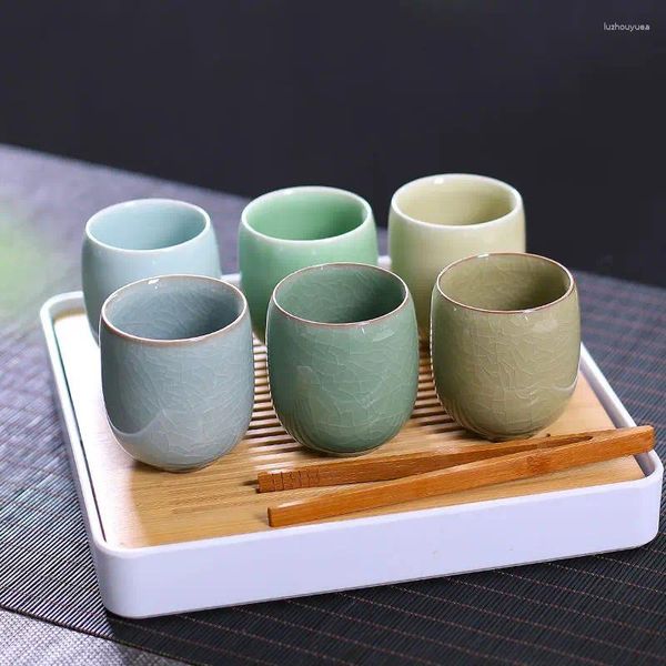 Tasses à thé Tasses à thé en céramique faisant à la main Kungfu Maker ensemble craquelé glaçure porcelaine infuseur café thé cérémonie café porter