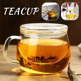 Tasses à thé en verre Transparent épais, avec passoire pour remplir l'eau, réutilisables, résistantes aux hautes températures