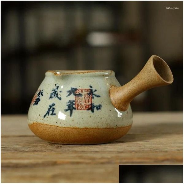 Tazas de té whyou caligrafía antigua china y taza feria tazas vintage tazón marina téware de té ceremonía utensilios de entrega de la entrega del hogar el jardín oti0j