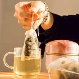 Sacs de filtre à thé 100 sacs de thé vides vides diffuseur de thé jetable dégradable respectueux de l'environnement pour tabags de thé à thé