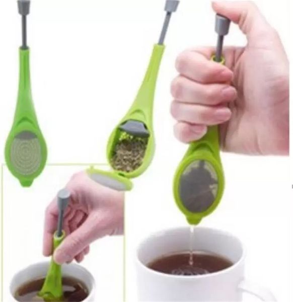 Infuseur à thé, Gadget, mesure du café, tourbillon de thé, remuer et presser en plastique, passoire à thé, saveur chaude et saine de qualité alimentaire