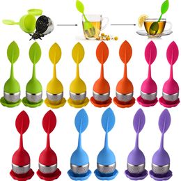 Infuseur à thé Passoire Silicone Sac Tamis Feuille Filtre Diffuseur Teaware Brassage Puer Herb Making Tool Accessoires 1017