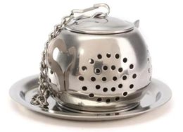 Infuseur à thé en forme de théière en acier inoxydable 304, Pot à herbes, passoire, filtre, 100 pièces, boule à thé ZZ